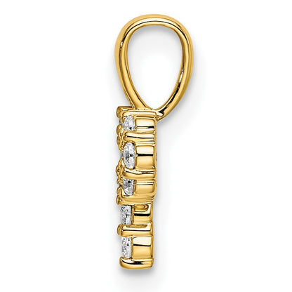 14K Gelbgold Initial-Anhänger Buchstabe P mit 0,1 ct. laborgezüchtetem Diamant VS/SI+ G+