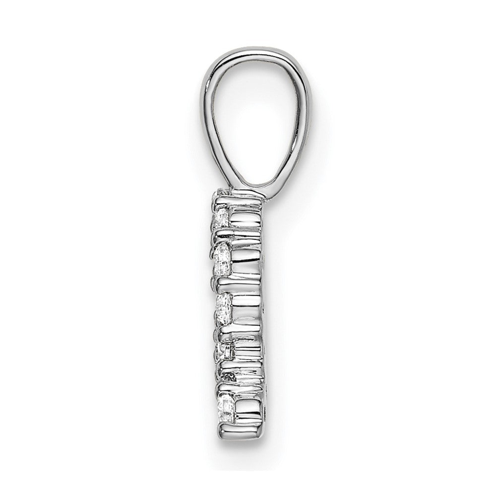 14K Weißgold 0,17 ct. Laborgezüchteter Diamant VS/SI+ G+ Buchstabe Q Initial-Anhänger