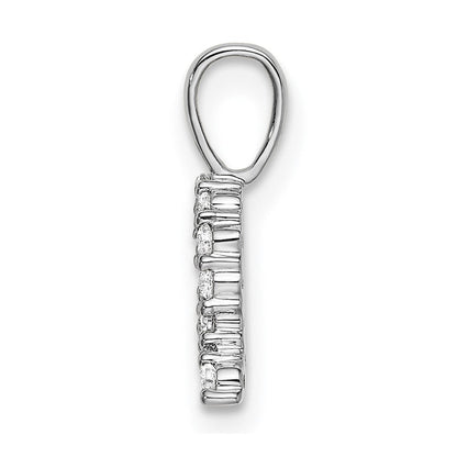 14K Weißgold 0,17 ct. Laborgezüchteter Diamant VS/SI+ G+ Buchstabe Q Initial-Anhänger