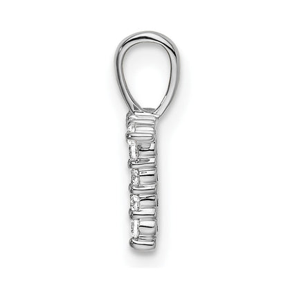 14K Weißgold Initial-Anhänger Buchstabe T mit 0,1 ct. Labordiamant VS/SI+ G+