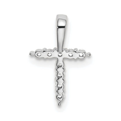 14K Weißgold Initial-Anhänger Buchstabe T mit 0,1 ct. Labordiamant VS/SI+ G+