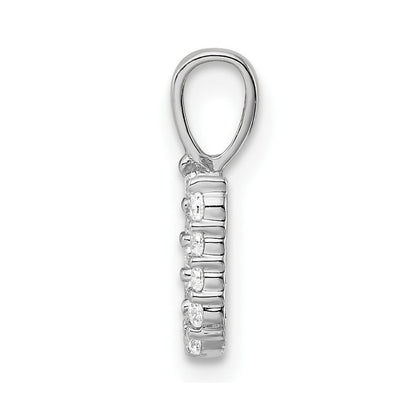 14K Weißgold Anhänger mit 0,125 ct. im Labor gezüchteten Diamanten VS/SI+ G+, Buchstabe U