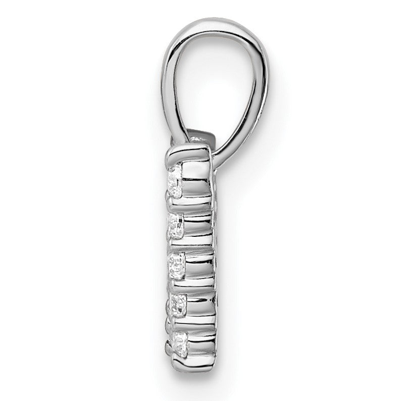 14K Weißgold 0,17 ct. Laborgezüchteter Diamant VS/SI+ G+ Buchstabe W Initial-Anhänger