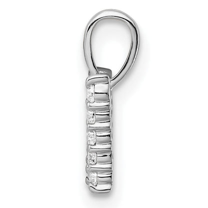 14K Weißgold 0,17 ct. Laborgezüchteter Diamant VS/SI+ G+ Buchstabe W Initial-Anhänger