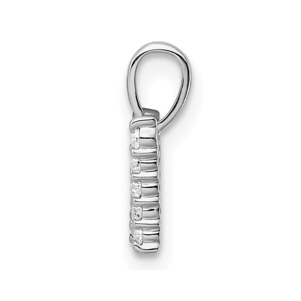 14K Weißgold 0,17 ct. Laborgezüchteter Diamant VS/SI+ G+ Buchstabe W Initial-Anhänger