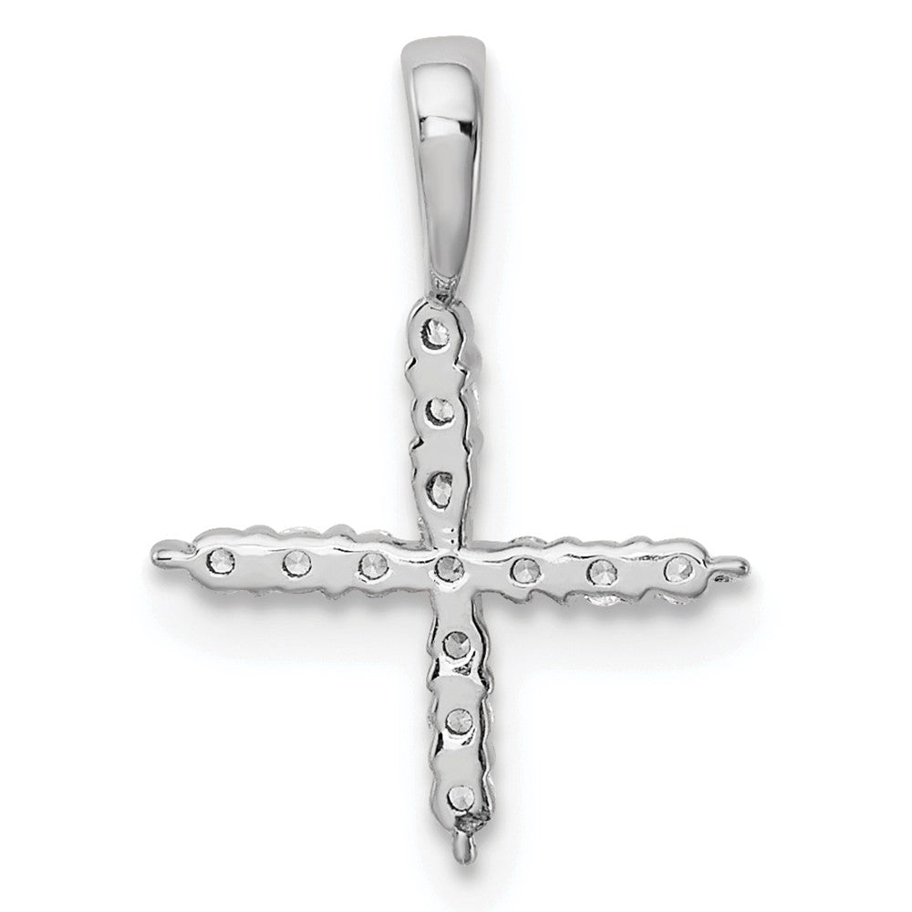 14K Weißgold 0,125 ct. Laborgezüchteter Diamant VS/SI+ G+ Buchstabe X Initialanhänger