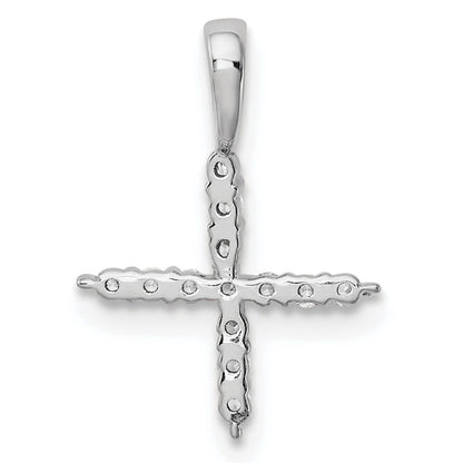 14K Weißgold 0,125 ct. Laborgezüchteter Diamant VS/SI+ G+ Buchstabe X Initialanhänger
