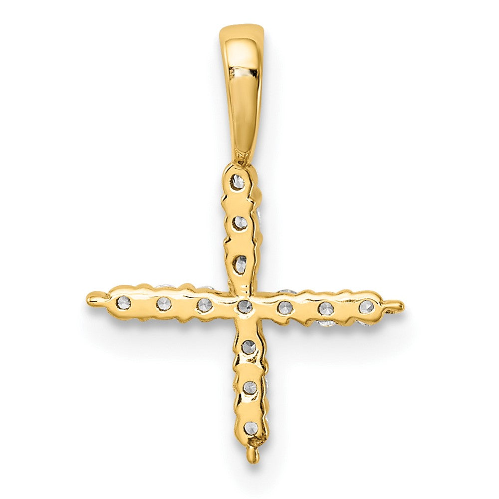 14K Gelbgold Initial-Anhänger Buchstabe X mit 0,125 ct. laborgezüchtetem Diamant VS/SI+ G+