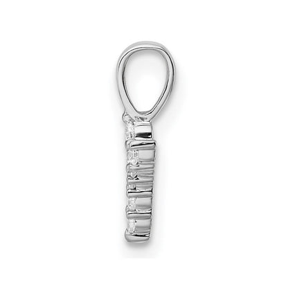 14K Weißgold 0,07 ct. Laborgezüchteter Diamant VS/SI+ G+ Buchstabe Y Initialanhänger
