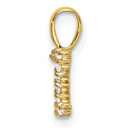 14K Gelbgold Initial-Anhänger Buchstabe Z mit 0,125 ct. Laborgezüchtetem Diamant VS/SI+ G+