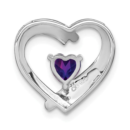 Sterlingsilber-Anhänger mit Amethyst und echtem Diamant