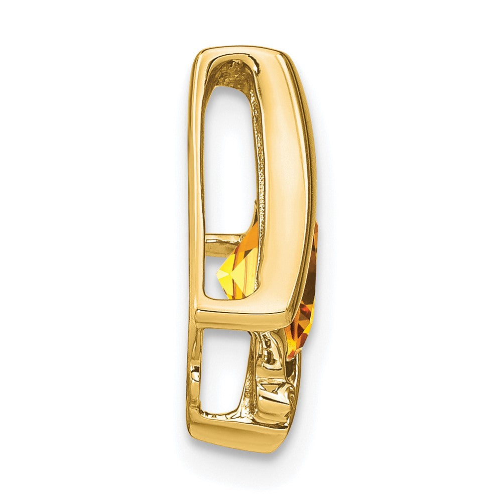 10 Karat Gelbgold Citrin- und Echtdiamant-Anhänger
