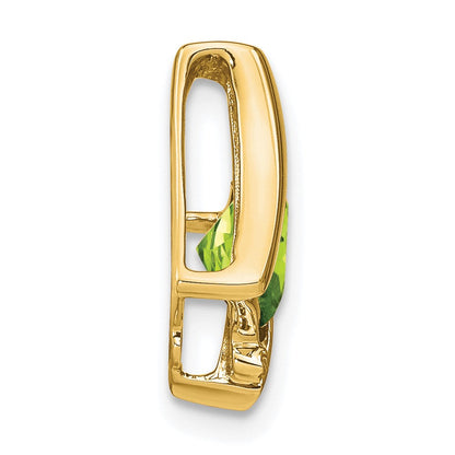 10 Karat Gelbgold Peridot- und Diamant-Anhänger