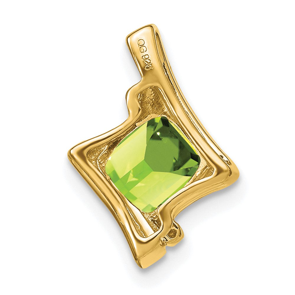 10 Karat Gelbgold Peridot- und Diamant-Anhänger