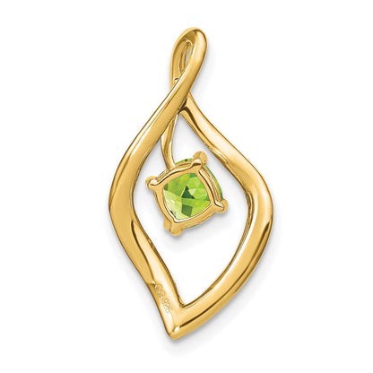 14K Gelbgold Peridot- und Diamant-Anhänger