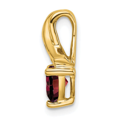 14K Gelbgold Anhänger mit Trillion-Granat und echten Diamanten