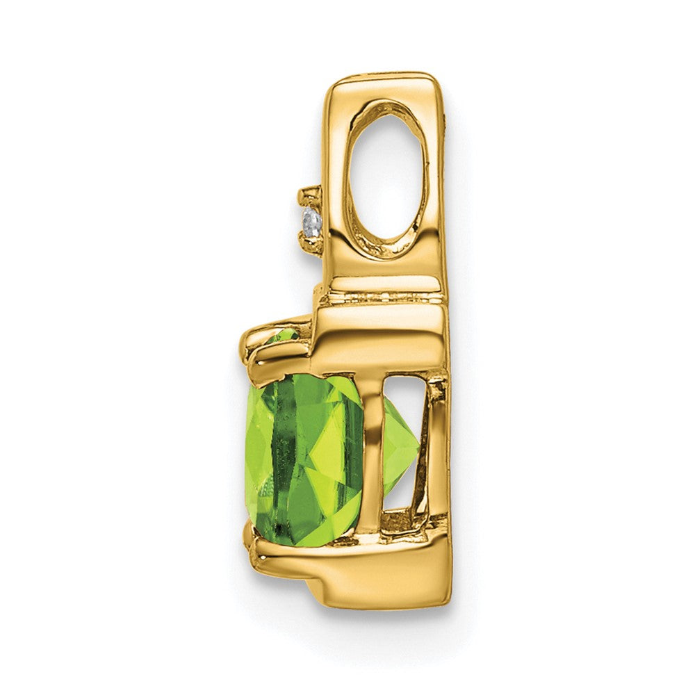 Peridot- und Diamant-Anhänger aus 14K Gelbgold