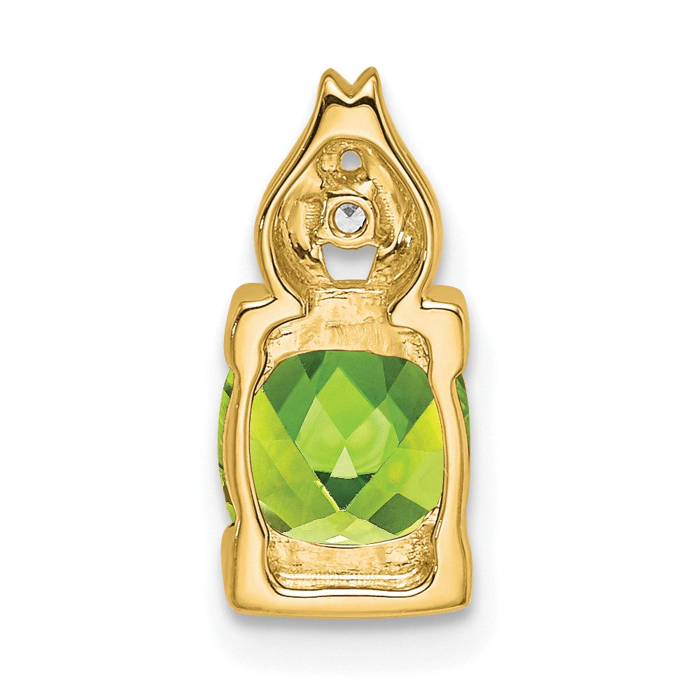 Peridot- und Diamant-Anhänger aus 14K Gelbgold