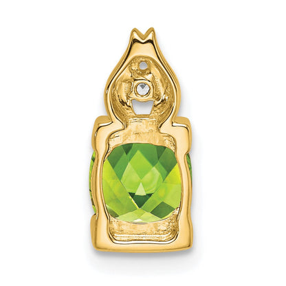 Peridot- und Diamant-Anhänger aus 14K Gelbgold