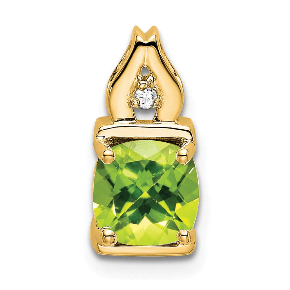 Peridot- und Diamant-Anhänger aus 14K Gelbgold