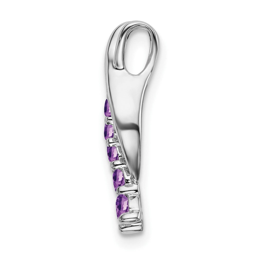 14K Weißgold Amethyst Journey Kette Anhänger