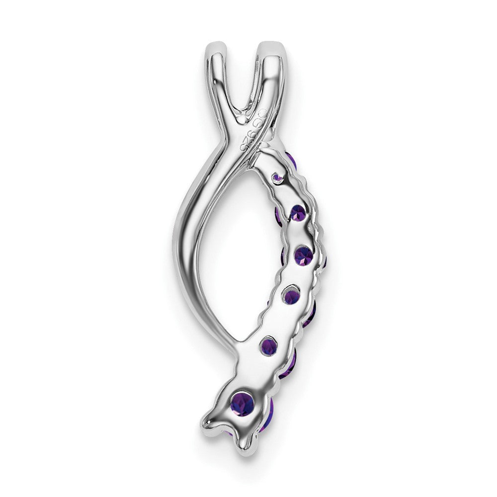 14K Weißgold Amethyst Journey Kette Anhänger