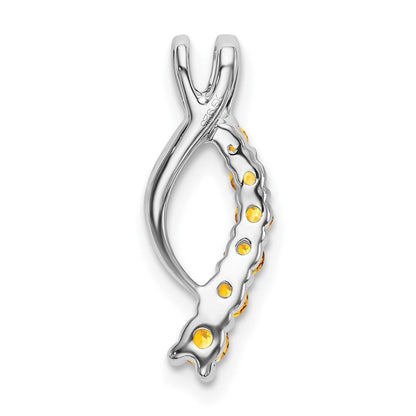 14K Weißgold Citrin Journey Kette Anhänger