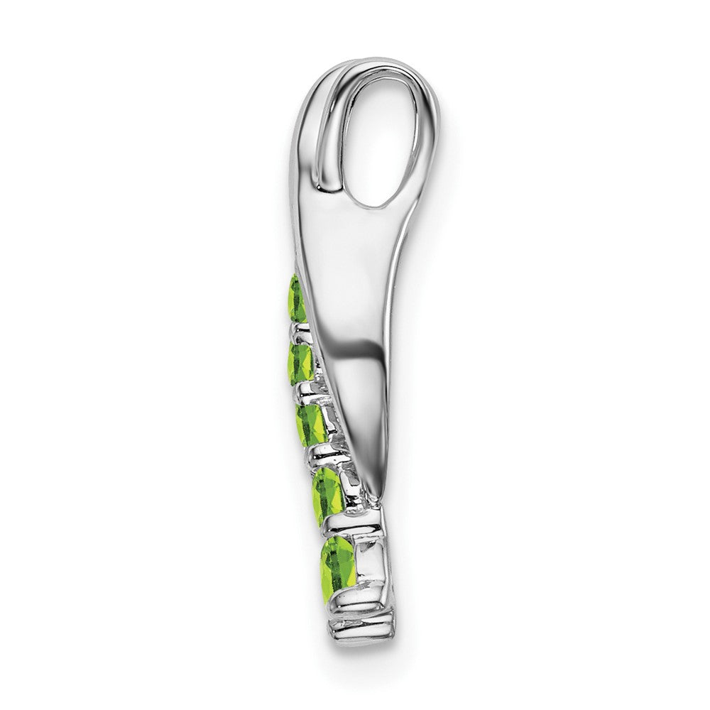 14K Weißgold Peridot Journey Kette Anhänger