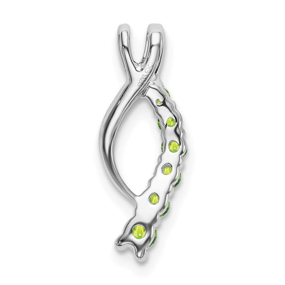 14K Weißgold Peridot Journey Kette Anhänger