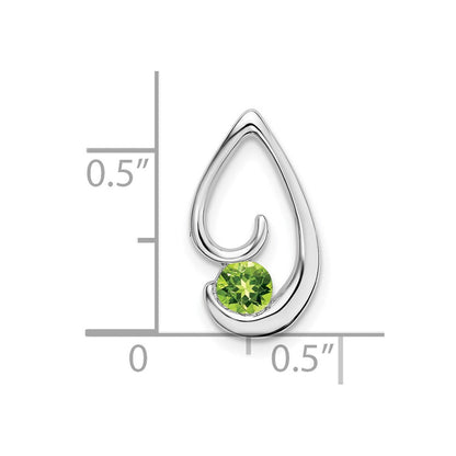14K Weißgold Peridot Kette Anhänger