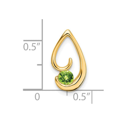 14K Gelbgold Peridot Kette Anhänger
