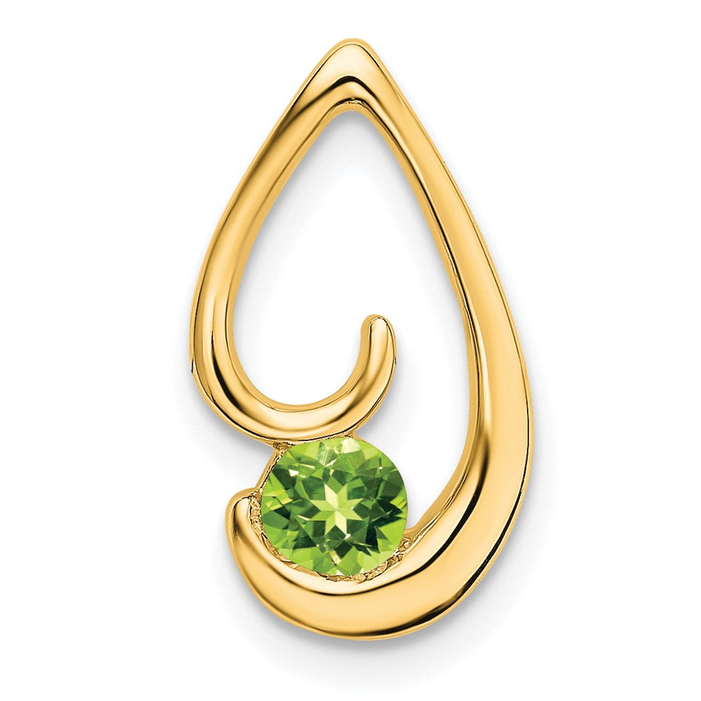 14K Gelbgold Peridot Kette Anhänger