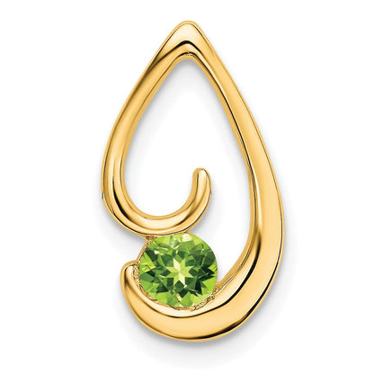 14K Gelbgold Peridot Kette Anhänger