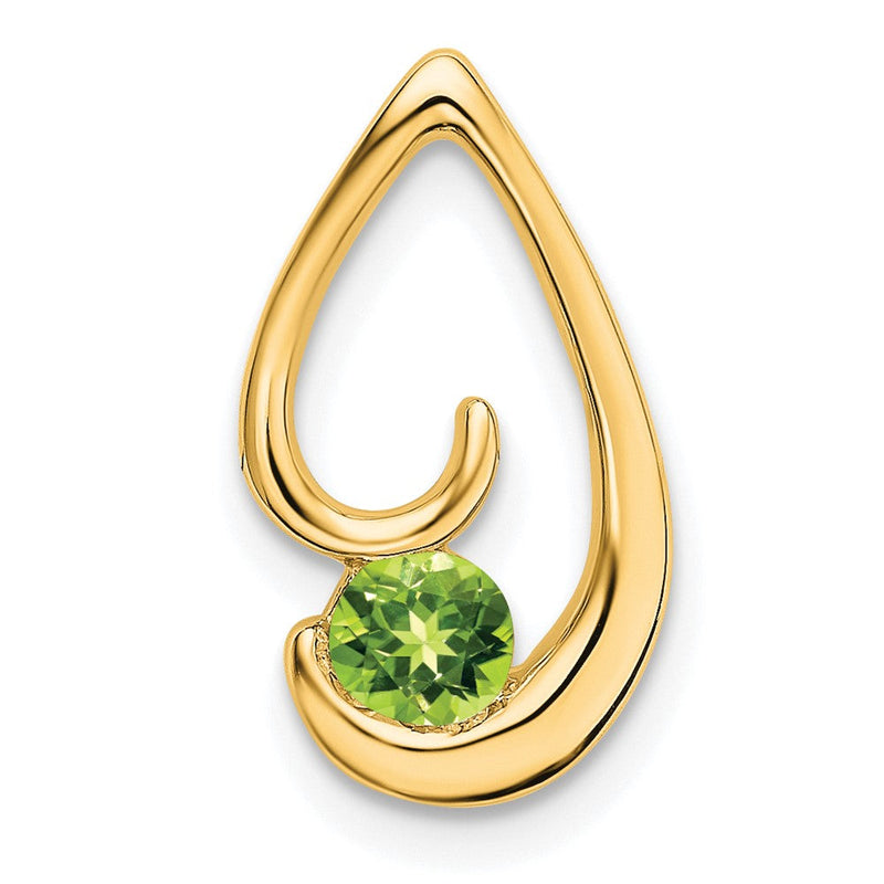 14K Gelbgold Peridot Kette Anhänger