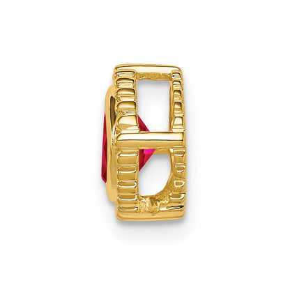 14K Gelbgold Kissen Rubin Kette Anhänger