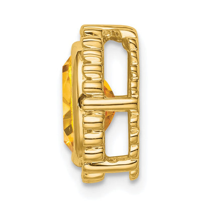 10K Gelbgold Oval Citrin Kette Anhänger