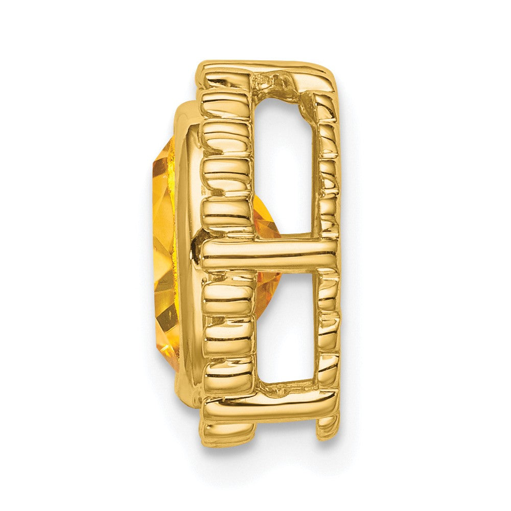 14K Gelbgold Oval Citrin Kette Anhänger