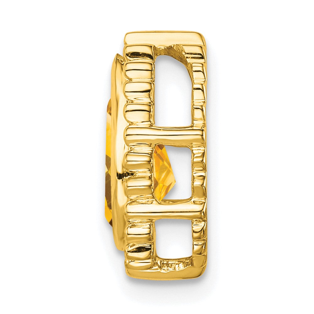 14K Gelbgold Tropfen Citrin Kette Anhänger