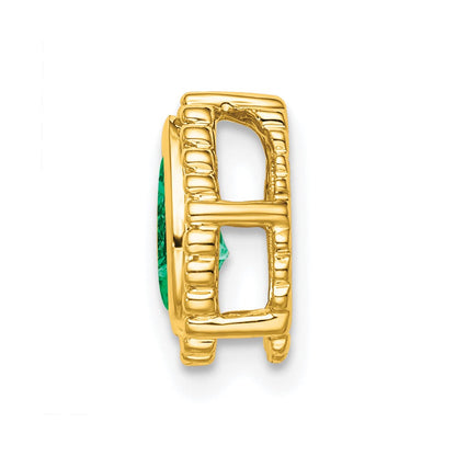 14K Gelbgold Tropfen Smaragd Kette Anhänger
