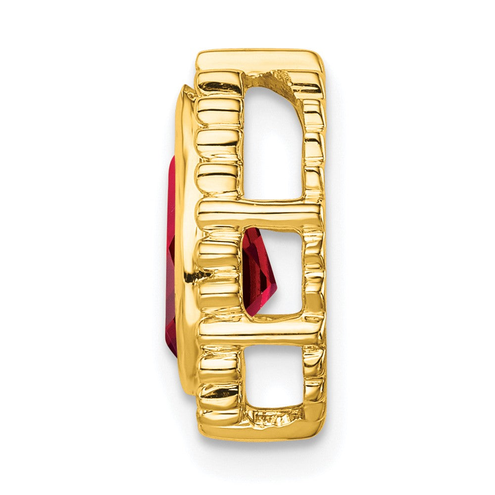 14K Gelbgold Tropfen Granat Kette Anhänger