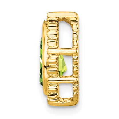 14K Gelbgold Tropfen Peridot Kette Anhänger