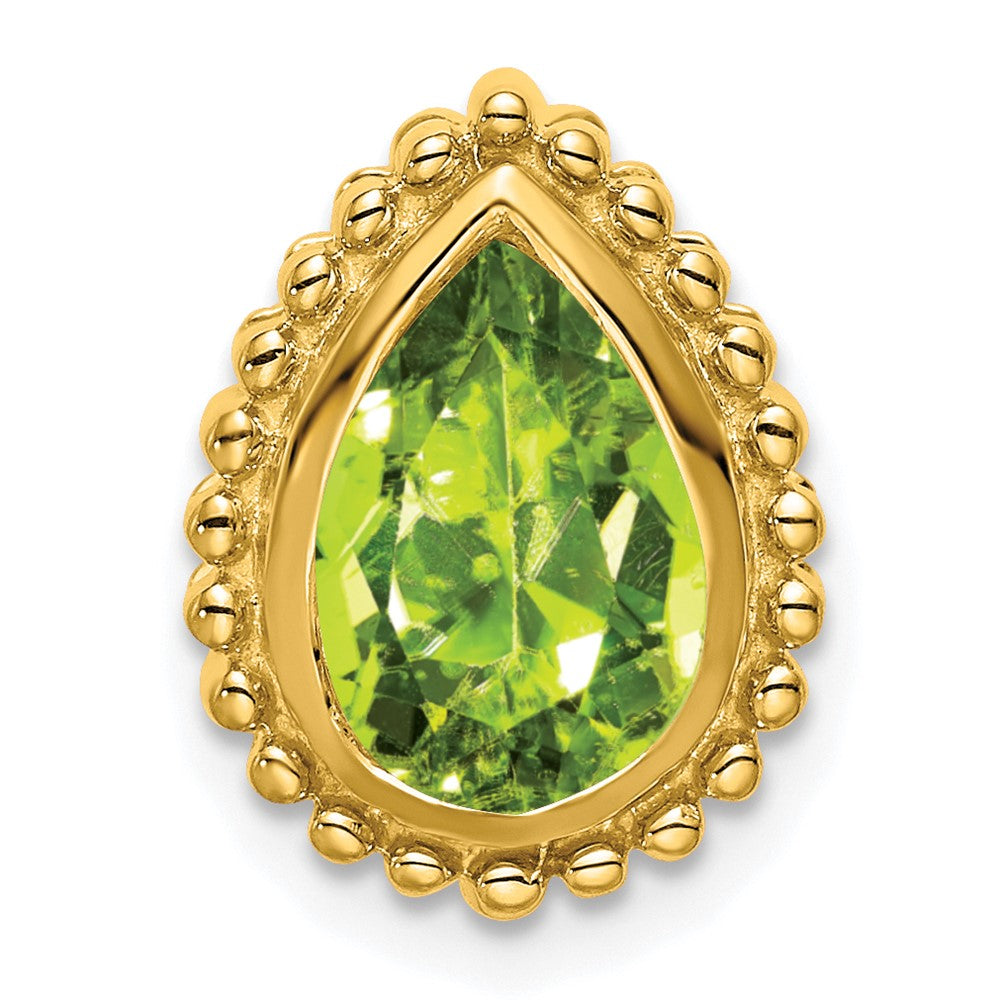 14K Gelbgold Tropfen Peridot Kette Anhänger