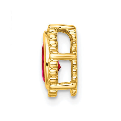 14K Gelbgold Tropfen Rubin Kette Anhänger