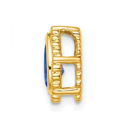 14K Gelbgold Tropfen Saphir Kette Anhänger