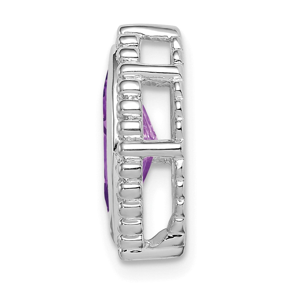 14K Weißgold Marquise Amethyst Kette Anhänger