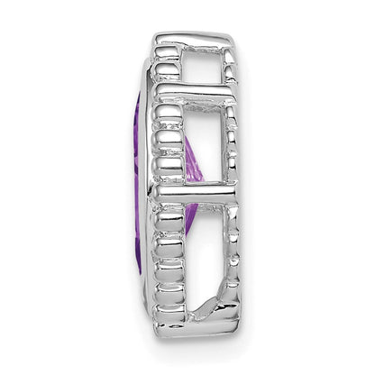 14K Weißgold Marquise Amethyst Kette Anhänger