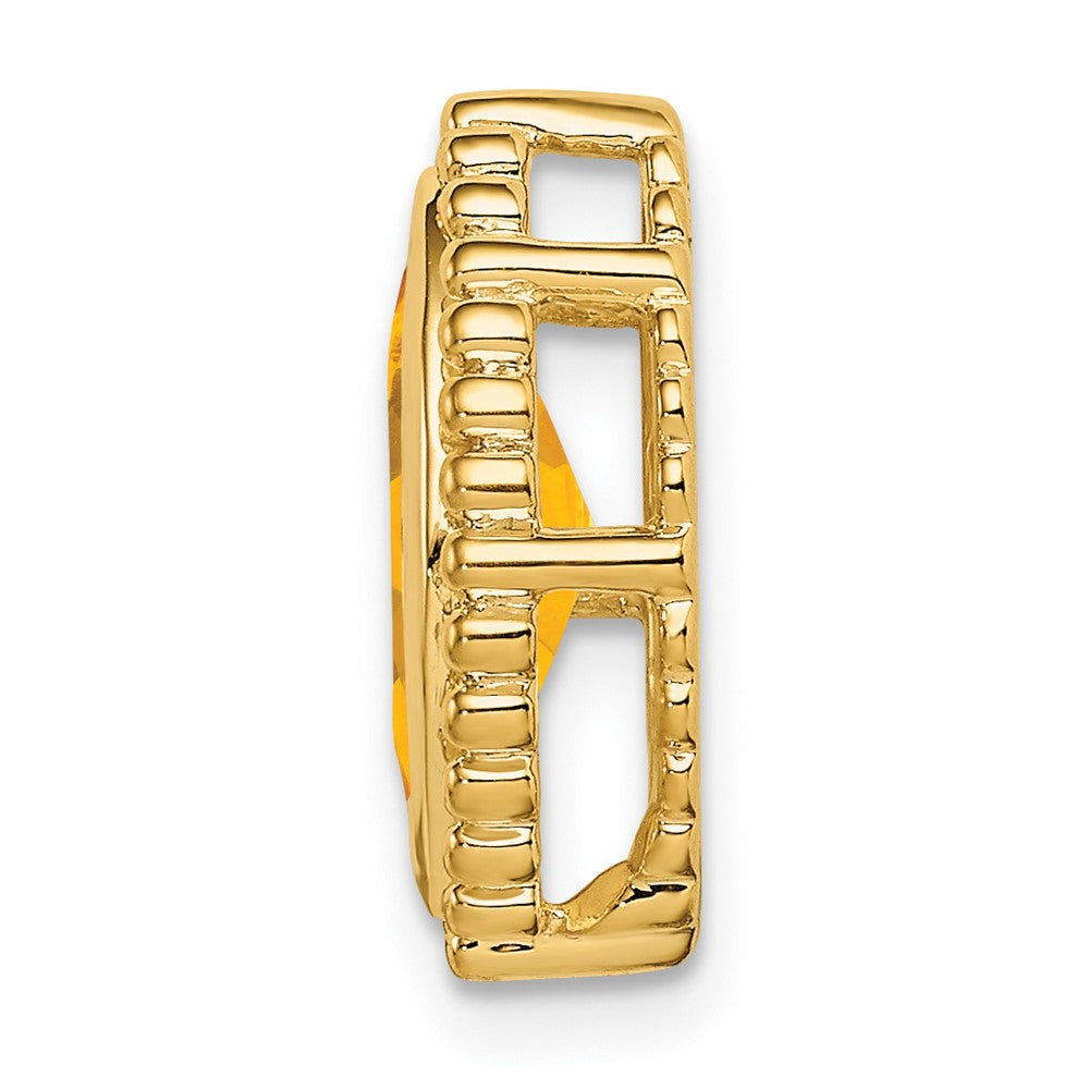 14K Gelbgold Marquise Citrin Kette Anhänger