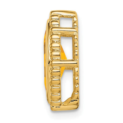 14K Gelbgold Marquise Citrin Kette Anhänger