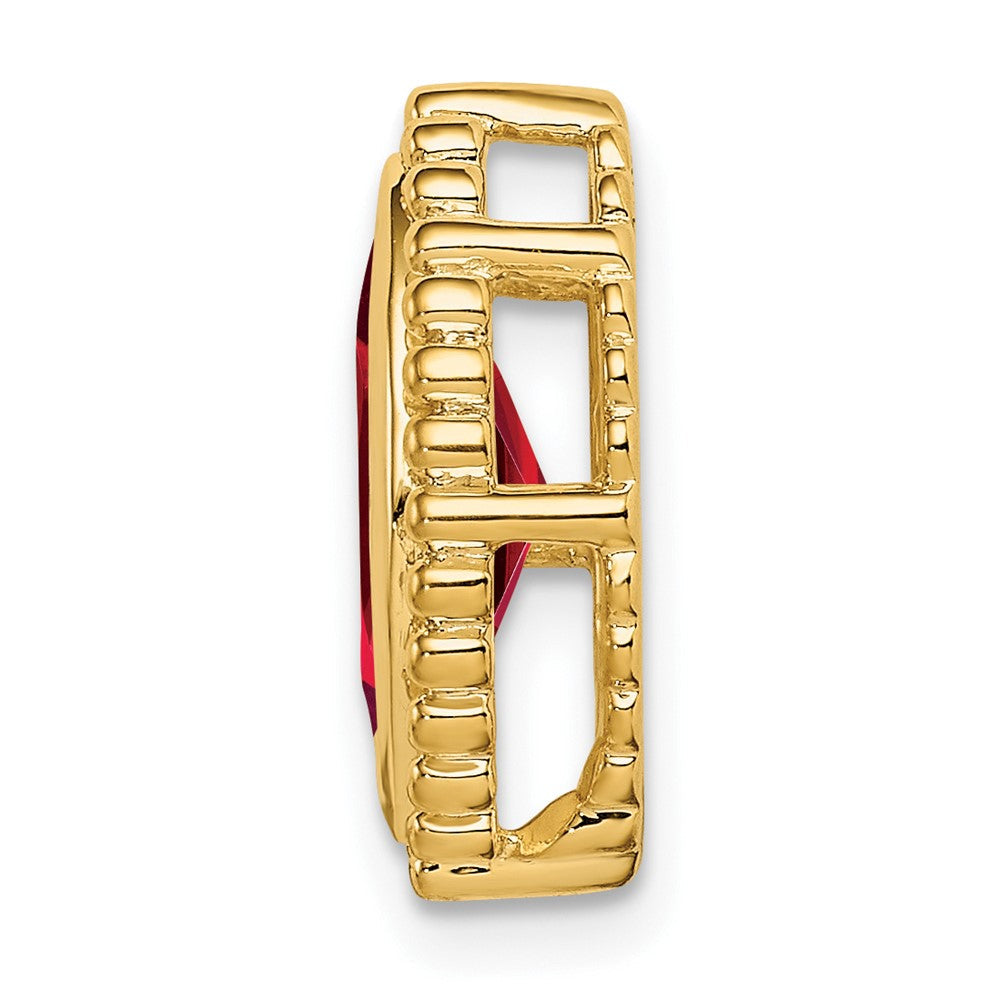 14K Gelbgold Marquise Granat Kette Anhänger