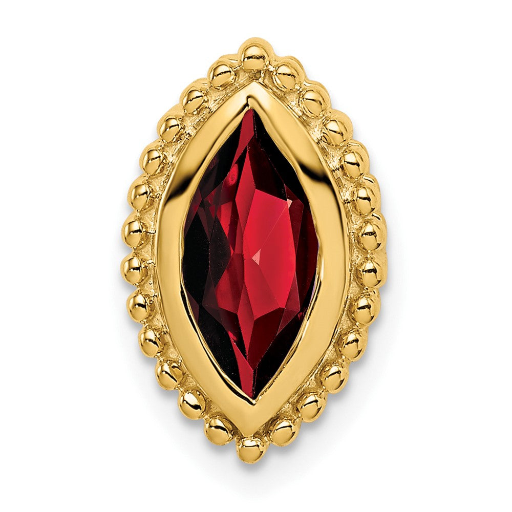 14K Gelbgold Marquise Granat Kette Anhänger